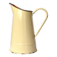 Pichet ou broc vintage en tôle émaillée beige