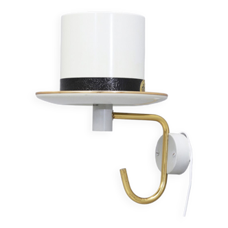 Hans-Agne Jakobsson AB, Markaryd - White Hat Lamp - Swedish design of the 1960s