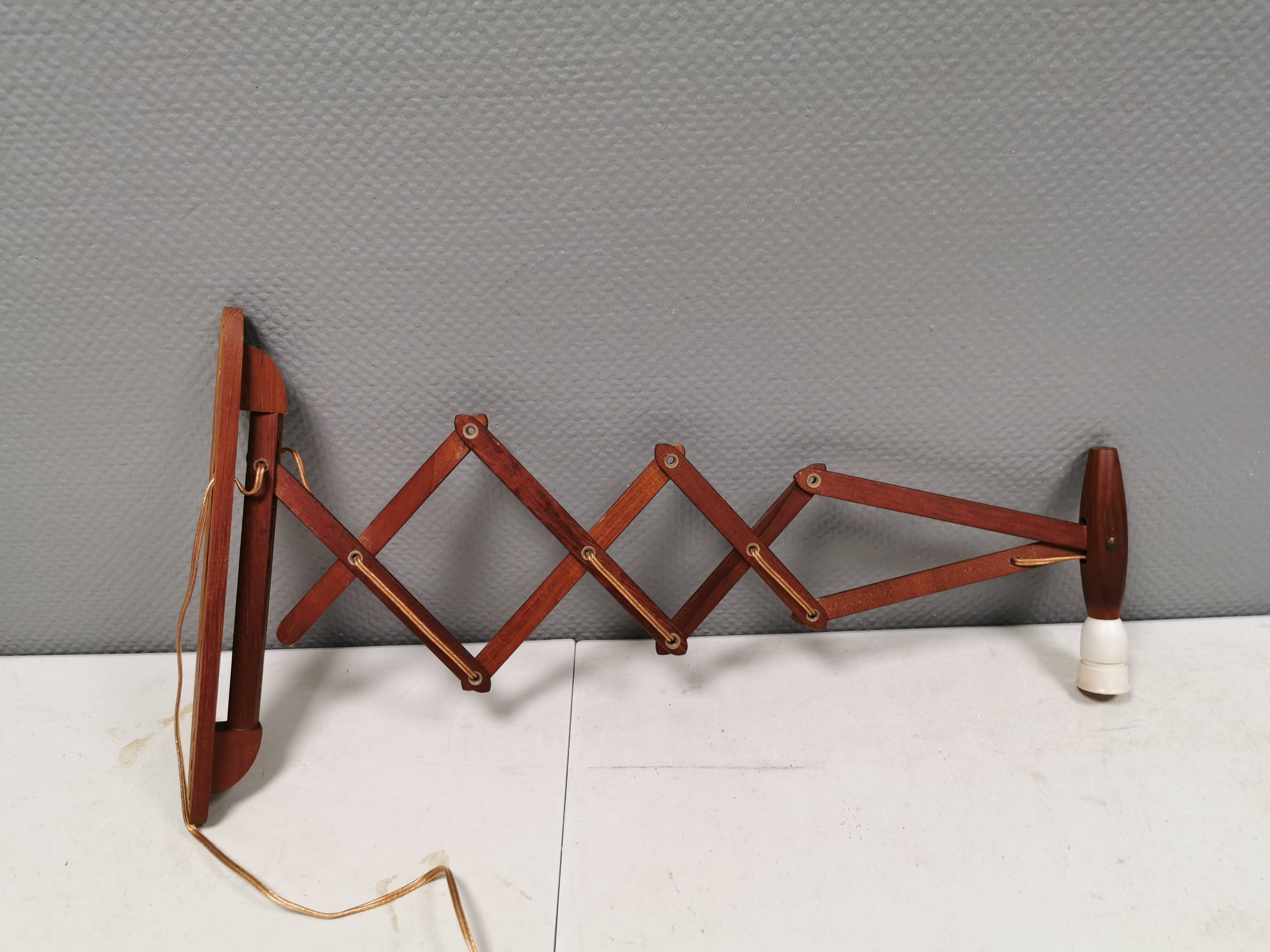 Wall lamp in teak, Denmark 1970-80s.