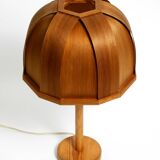1970s Swedish pine bent veneer table lamp by GB Solbackens Svarveri