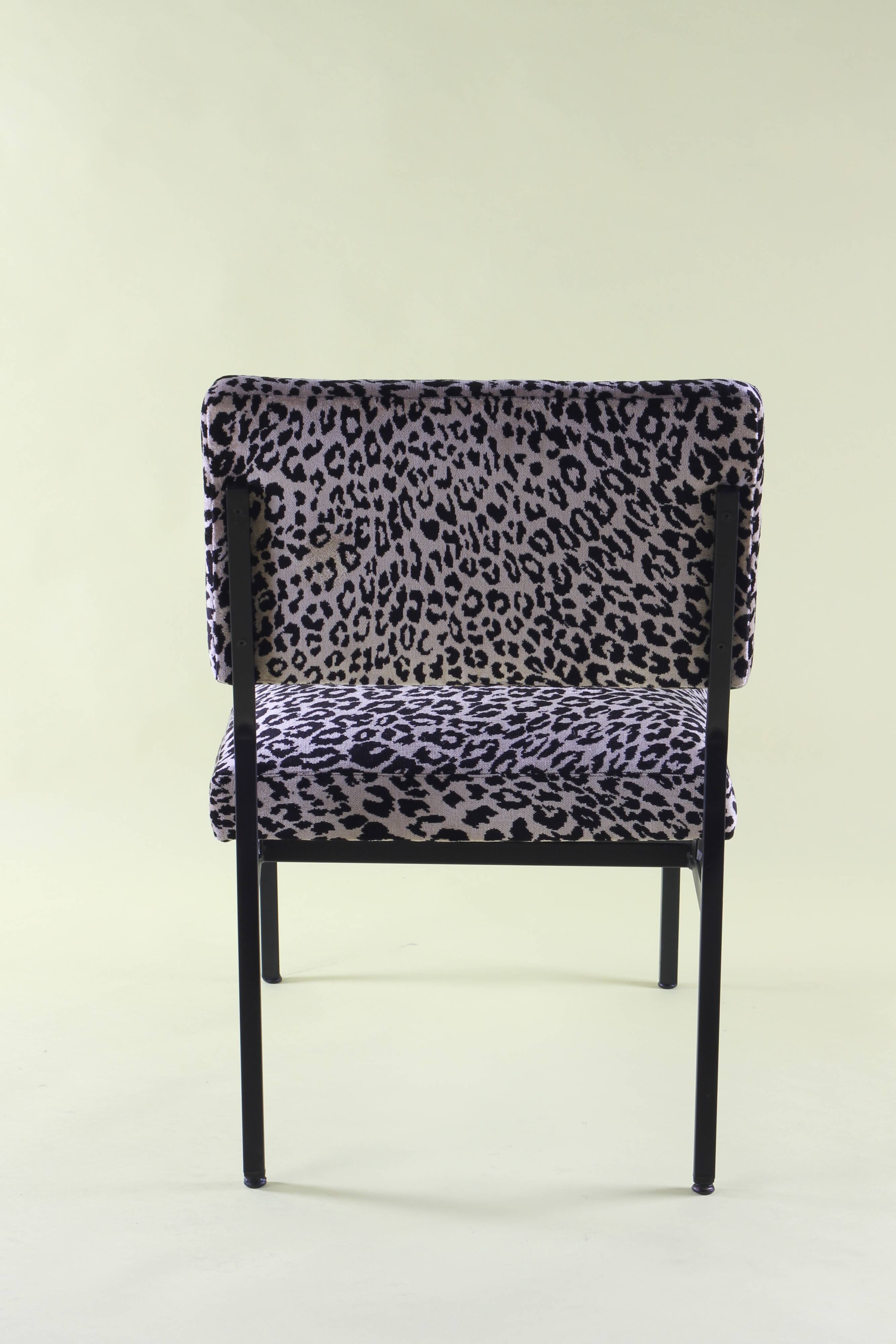 Fully restored 1950s-60s leopard print chaise lounge