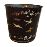 Enamelled sheet metal vase