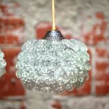 Pair of suspension in glass petals