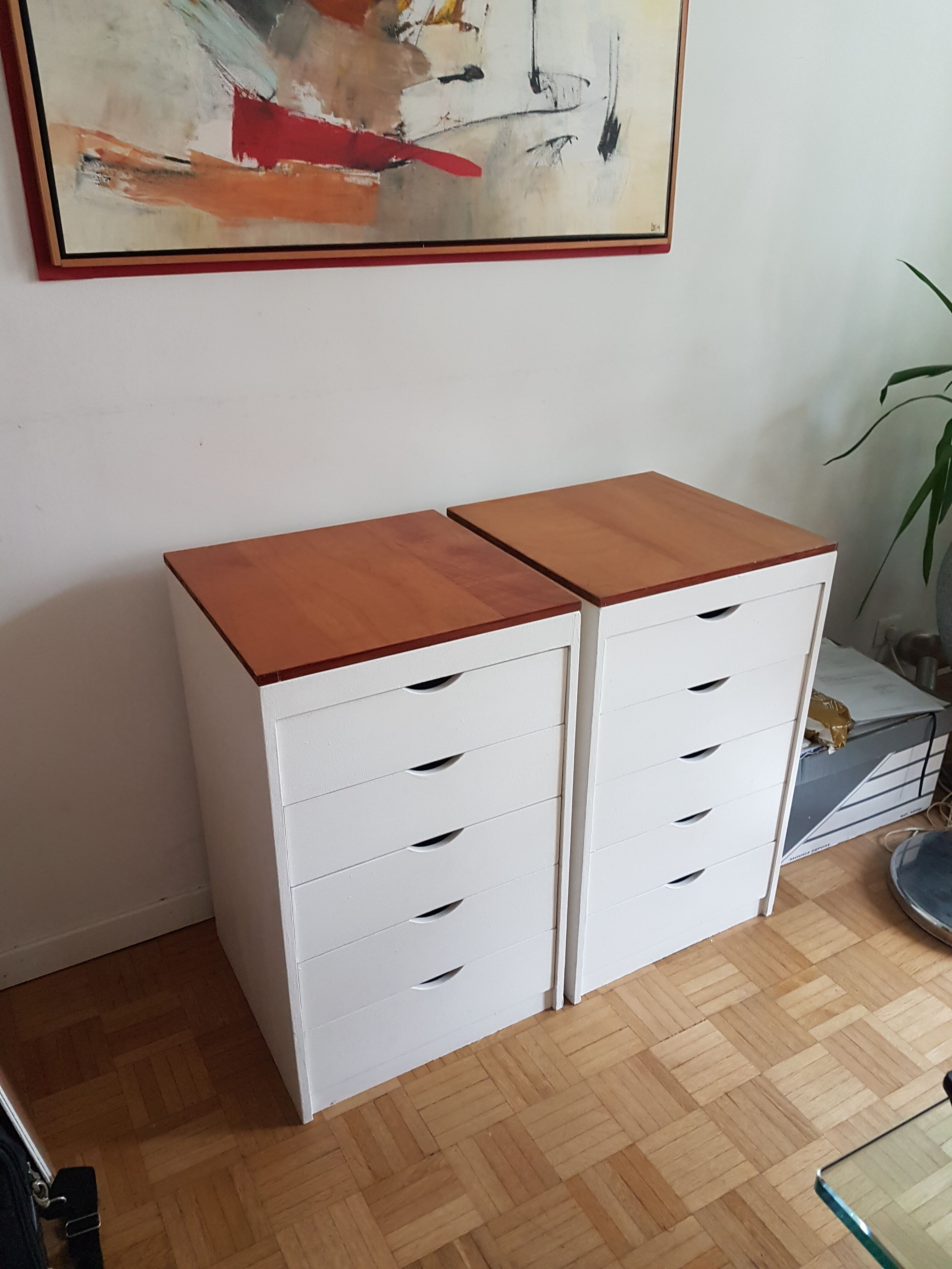 Vintage wood carpentry boxes