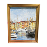 Painting port of St Tropez signed J.P. Rémon