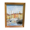 Painting port of St Tropez signed J.P. Rémon