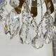 Palwa crystal flush mount by Ernst Palme, brass pineapple, 1960s, Germany