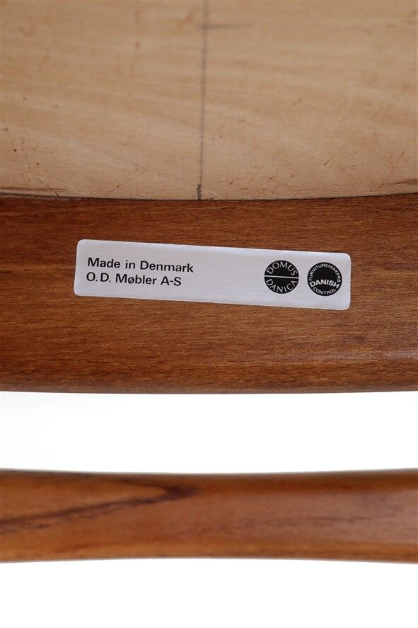 Newly upholstered O.D. Møbler / Erik Buck “Type 50” armchair / teak / mid-century / Danish modern design / Erik Buch