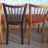 Set of 4 Baumann bistro chairs n°12 - 60s