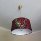 Lampshade / fabric suspension with ethnic printed wax