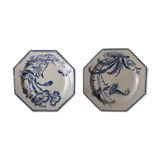 Duo of plates of clairfontaine model INDIANA