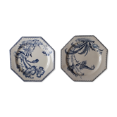 Duo of plates of clairfontaine model INDIANA