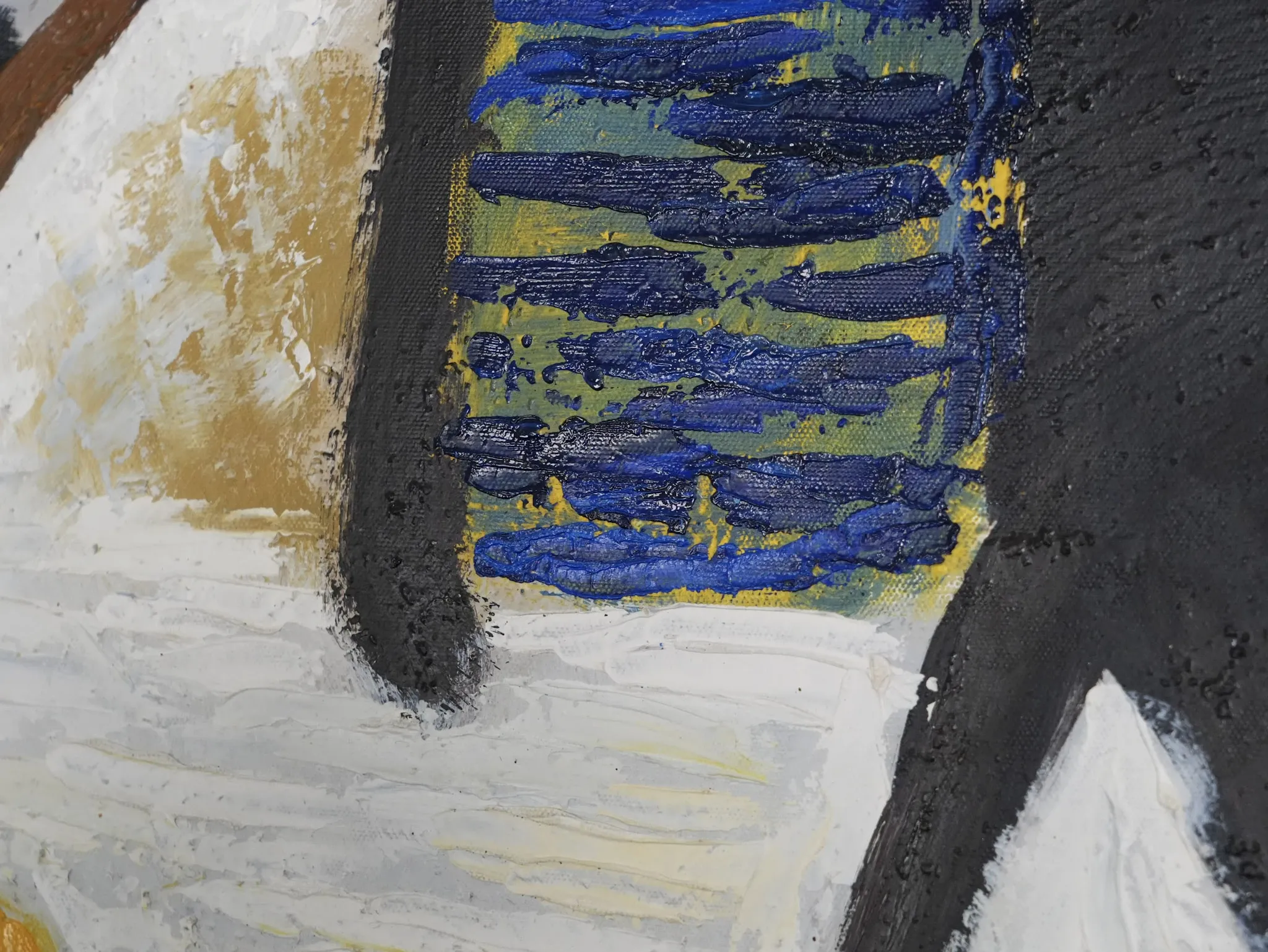 Large-scale “Le Regard” oil painting after Karel Appel, Netherlands, 1990s
