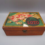 Old wooden lotto game