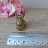 Figurine miniature lapin en laiton doré Vintage
