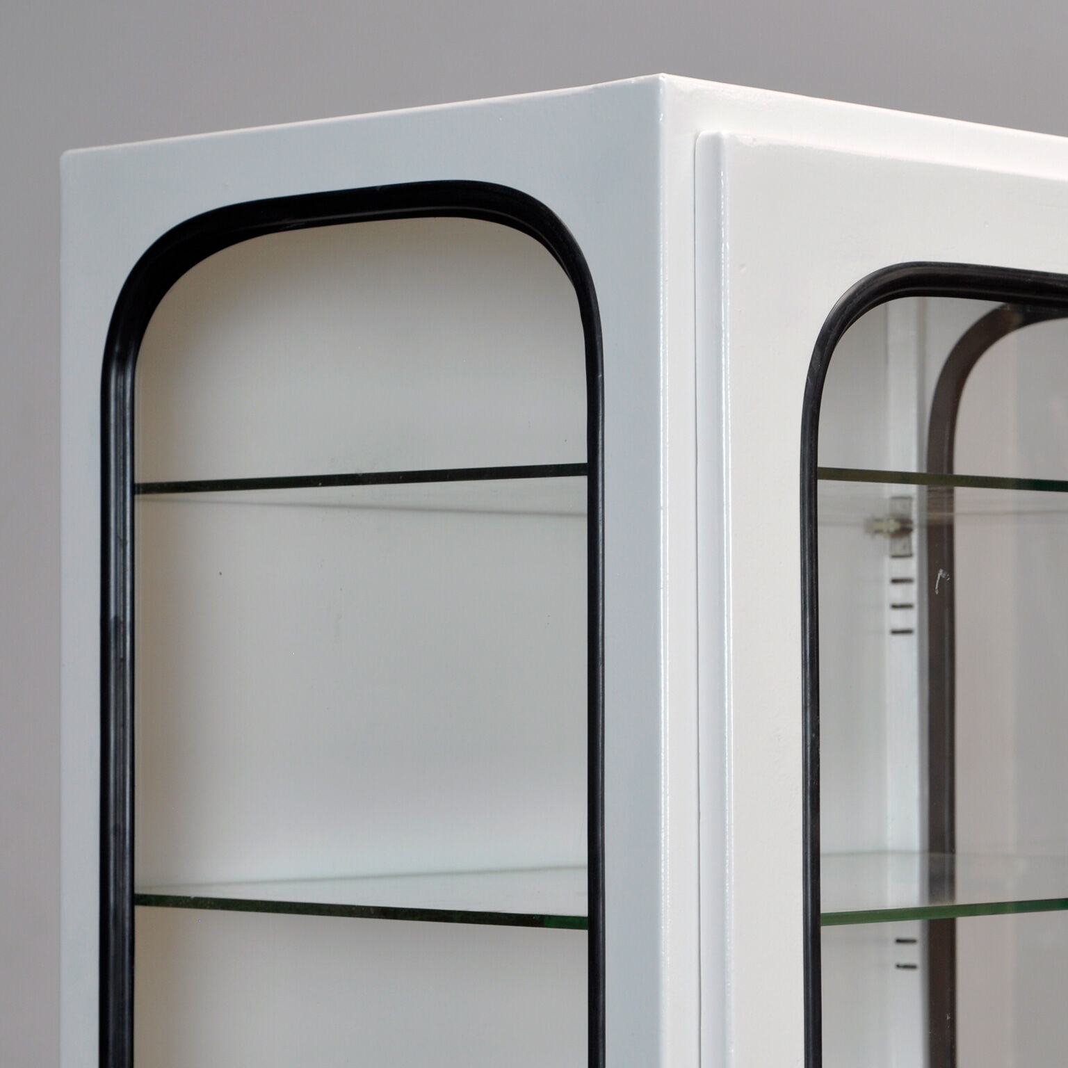 Vintage Iron And Glass Medical Cabinet, 1970s