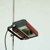 Red Italian Space Age Adjustable Spot Floor Lamp