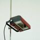 Lampe de sol réglable en spot rouge italienne de l'ère spatiale