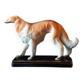 Chien Barzoï en céramique vintage