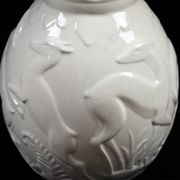 Art Deco vase with 6 deer in earthenware – C. Catteau Boch Frères La Louvière