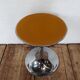 Table vintage tulipe, chrome et verre Gastone Rinaldi