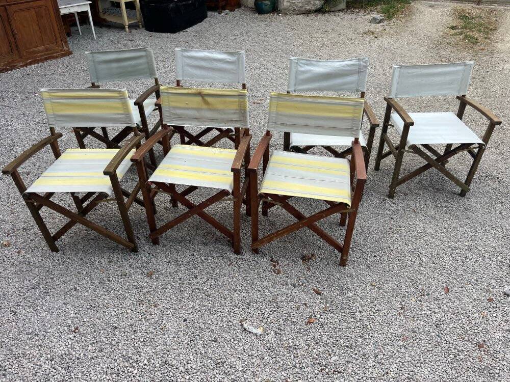 Lot de 7 chaises de jardin vintage