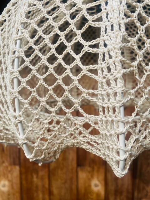 Suspension bohème vintage en crochet