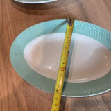 2 plats ovales vert vintage