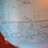 Dry terrestrial globe, world map from the 60s
