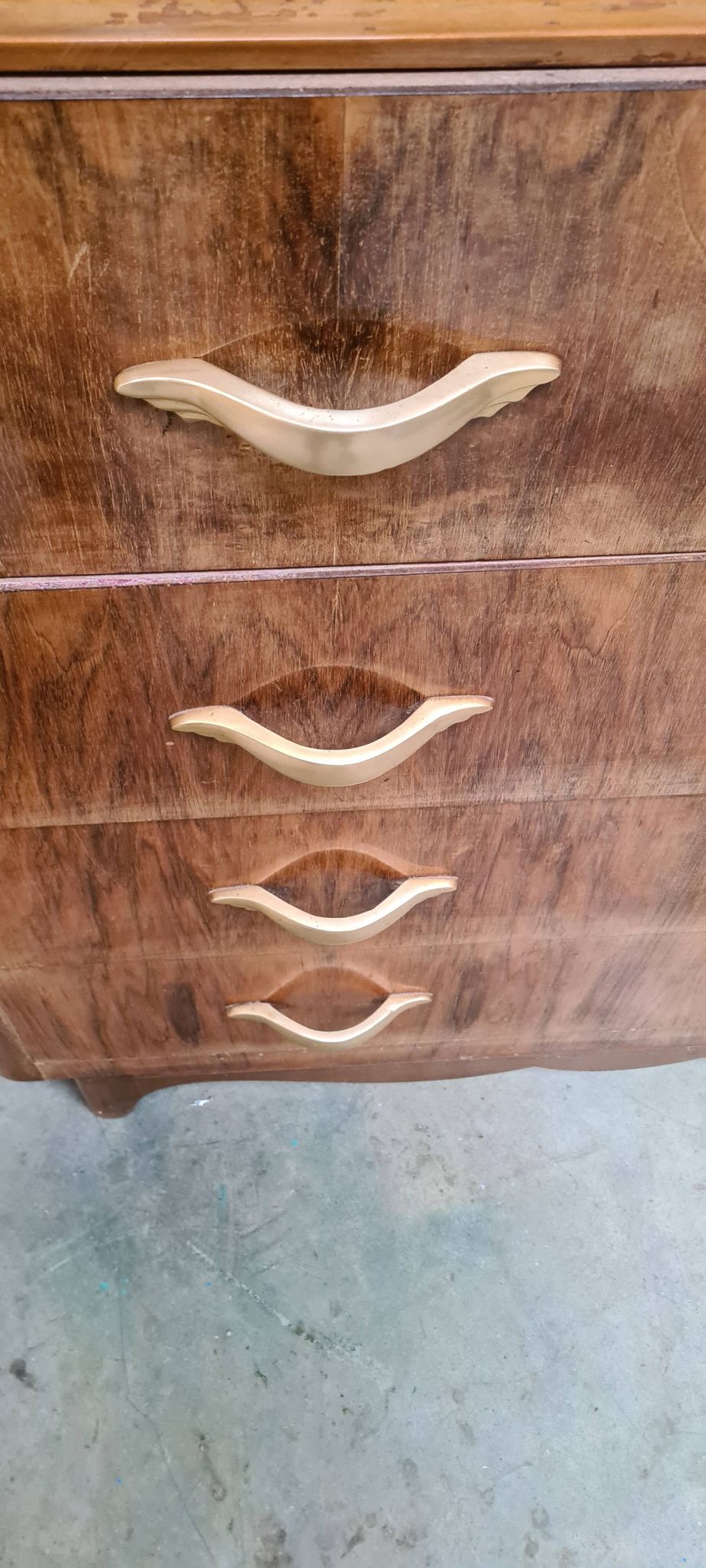 Chest of drawers veneer furniture with drawer art deco 1925 to 40