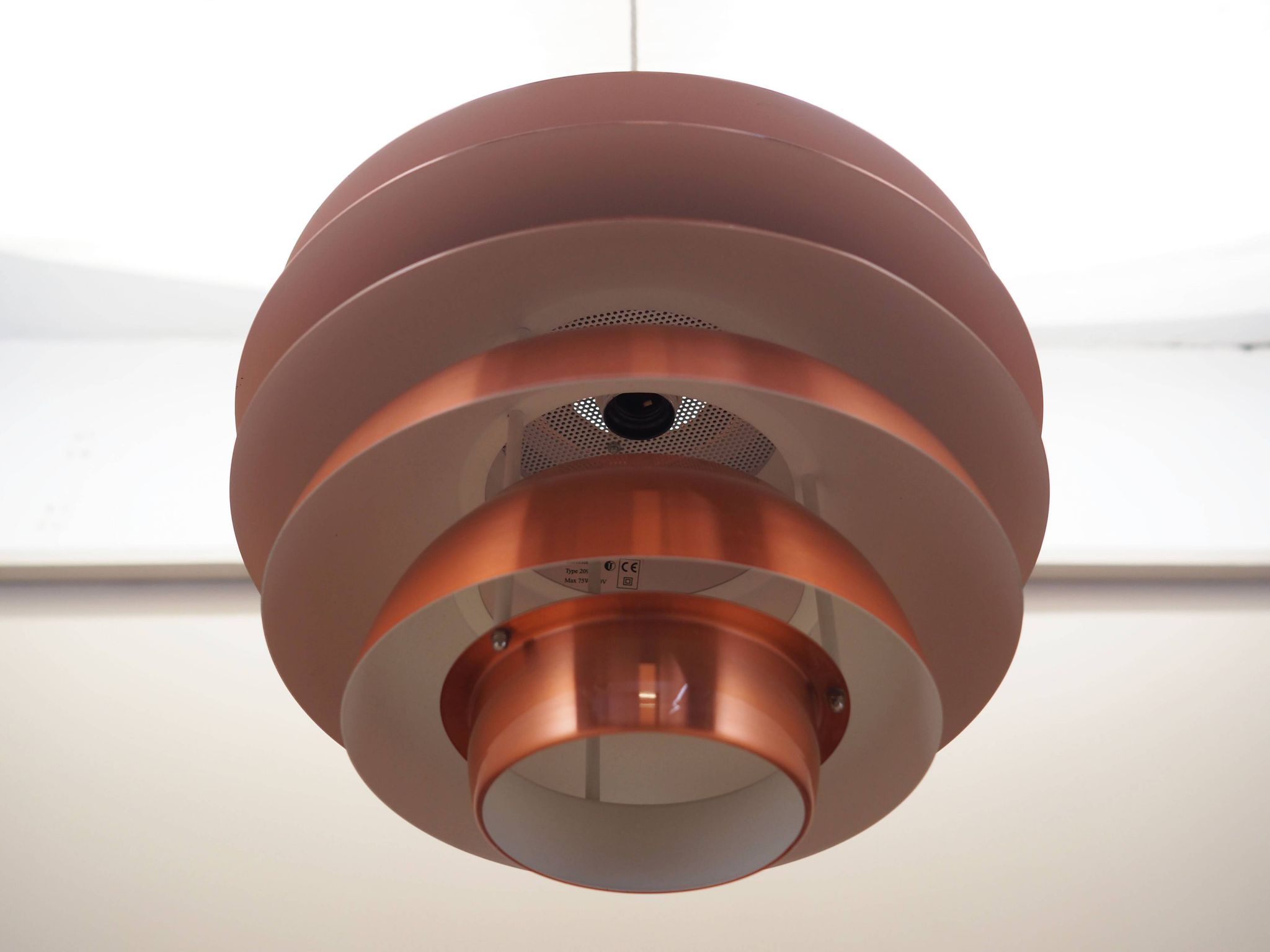 Pendant lamp, Danish design, 1980s, designer: Bent Karlby, manufacture: Lyfa