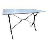 Cast iron bistro table with marble top