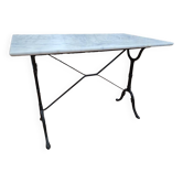 Cast iron bistro table with marble top