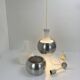 Glass and aluminum pendant light, design Rolf Krüger for Staff Leuchten, P118