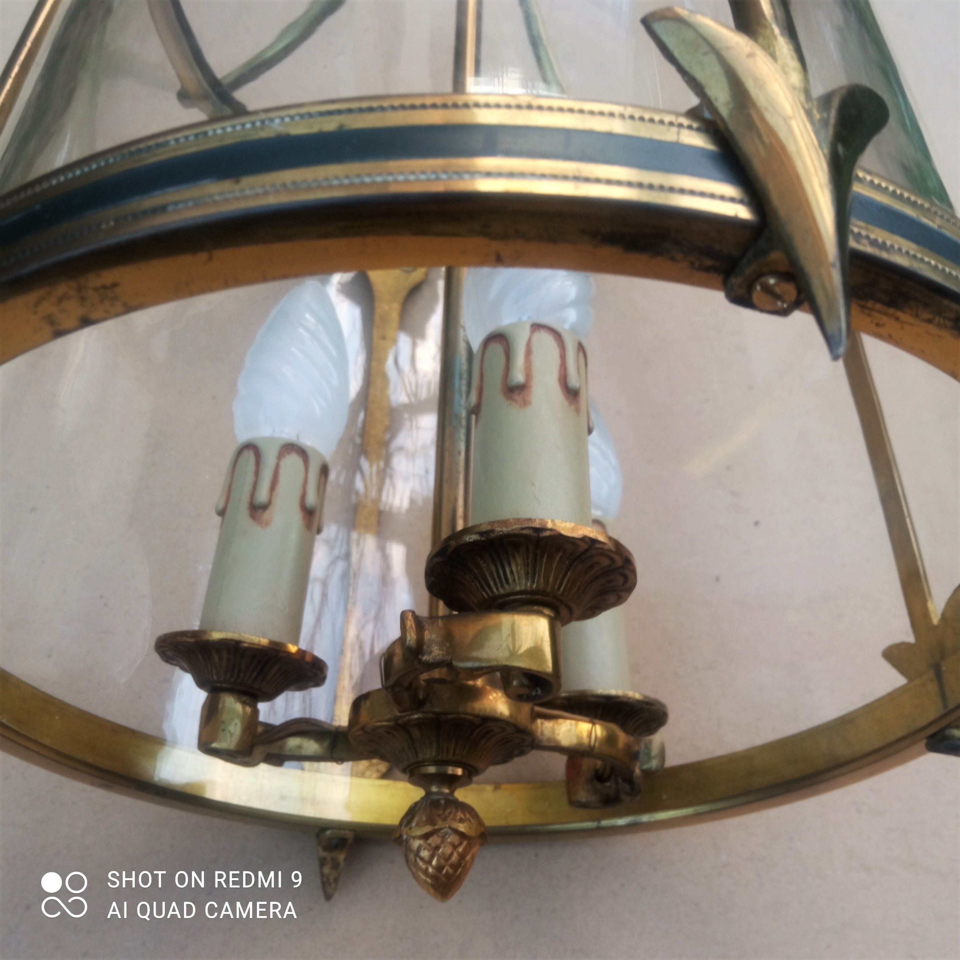 Bronze and brass lantern in Empire style - 4,400 kg!