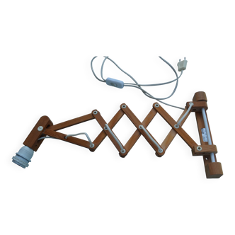 Ikea extendable wall light/wooden lamp sax model 1985-90