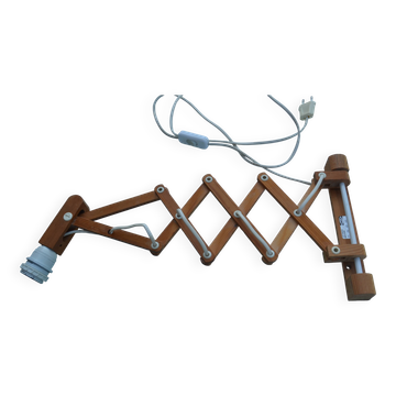 Ikea extendable wall light/wooden lamp sax model 1985-90