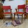 Pair of skai armchairs