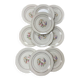 Set of 10 flat plates Digoin & Sarreguemines Nanteuil
