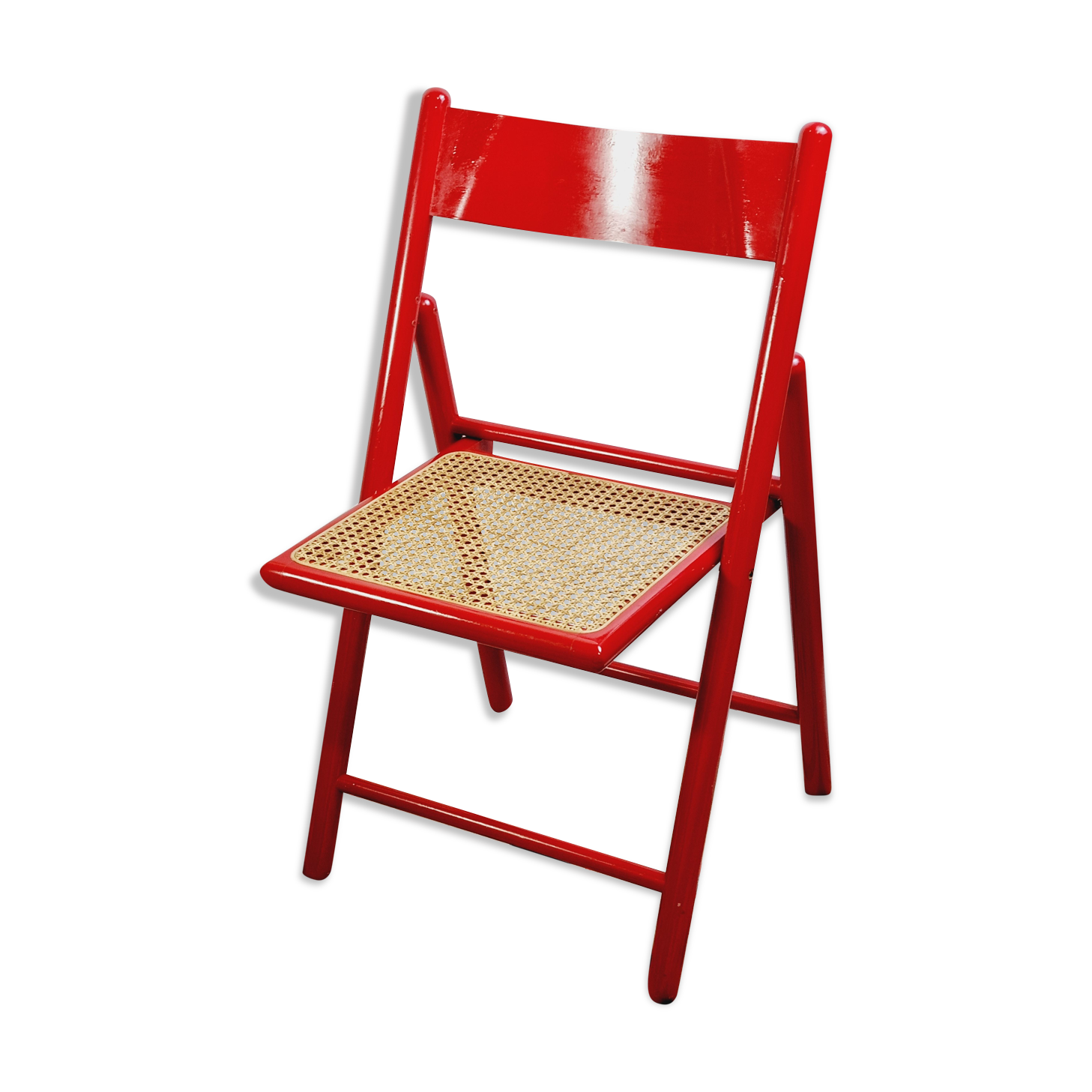 Folding chair wood and canage