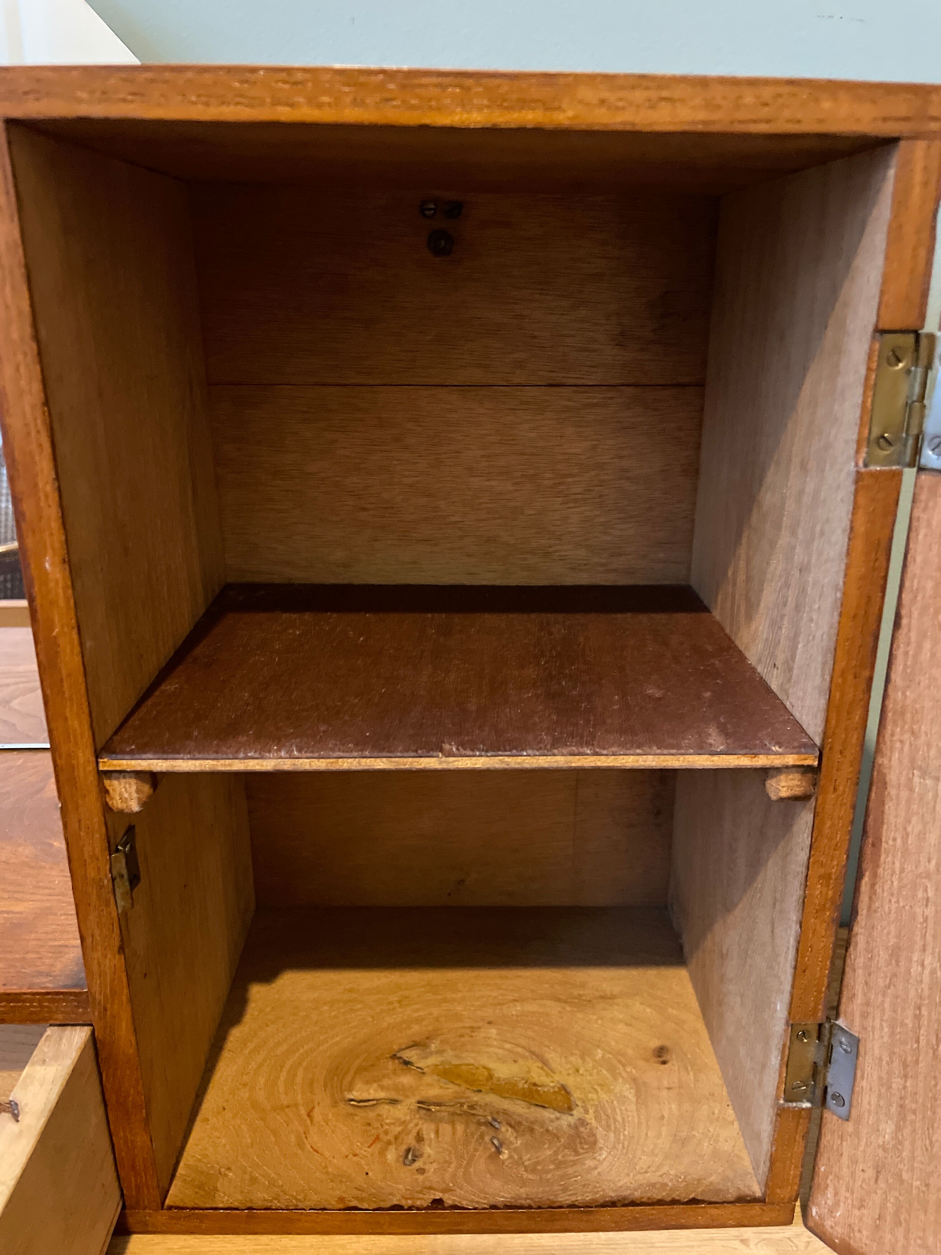 Antique wall-mounted toilet cabinet