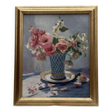 Signed framed painting Oil on canvas dimensions: height -59 cm - width -49 cm -