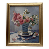 Signed framed painting Oil on canvas dimensions: height -59 cm - width -49 cm -