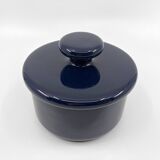 Midnight blue ceramic box/pot/tray • Sicart • Italy • Circa 60-70
