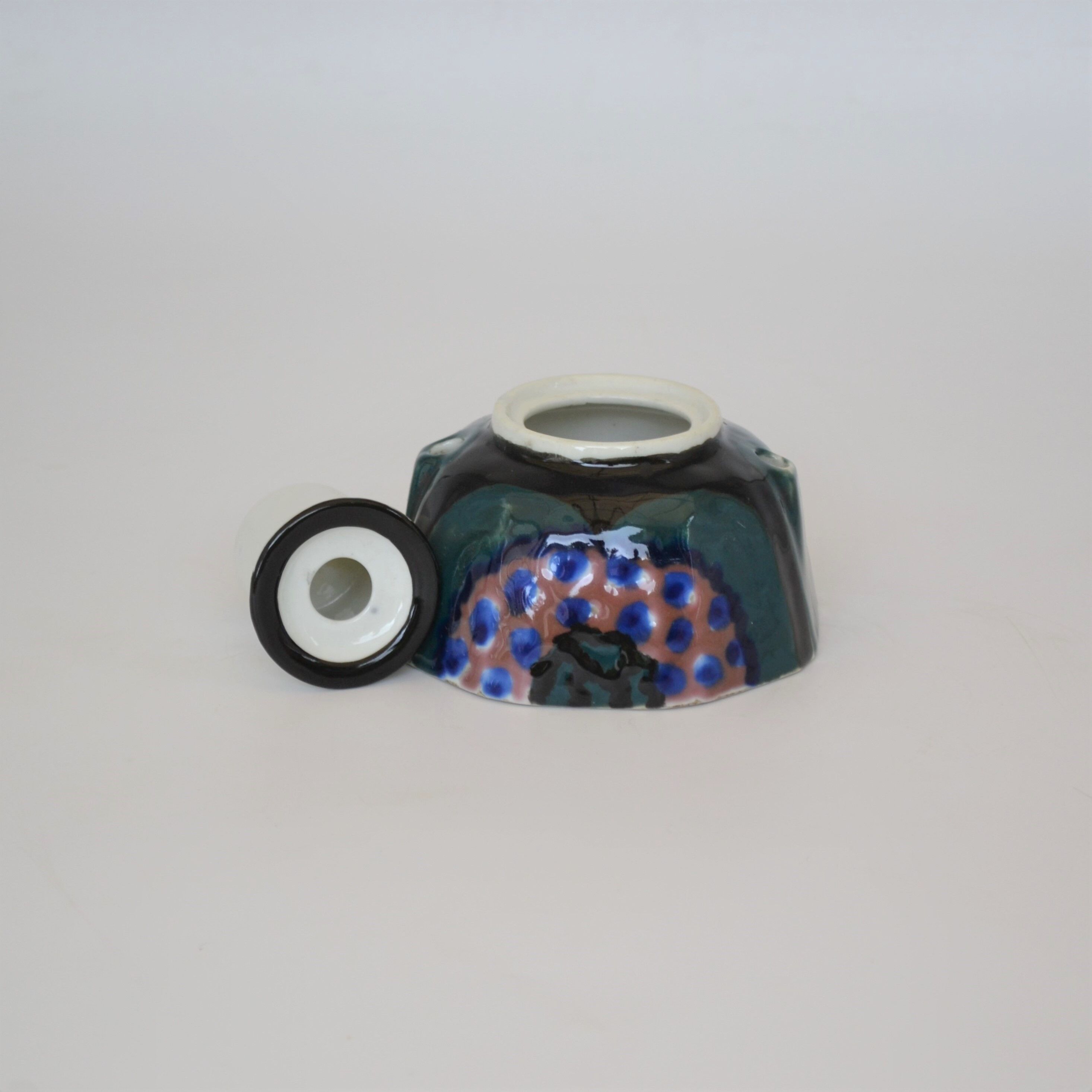 Limoges porcelain inkwell by Camille Tharaud