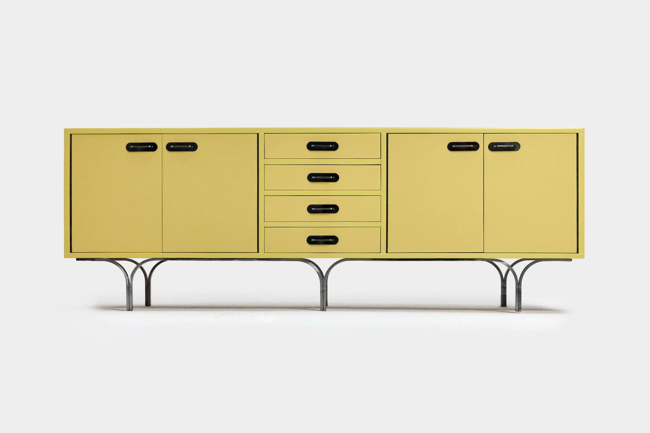 Industrial Vintage Mid-Century Sideboard, Steel, 1960s