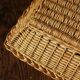 Braided wicker basket basket