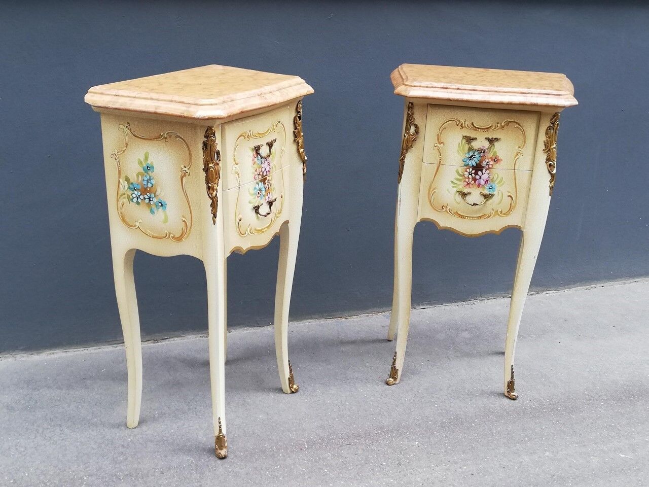 Pair of Italian Louis XV-style bedside tables