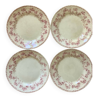 4 flat ironstone plates