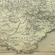 Antique engraving 1898, French Alps, map, mountain • Lithograph, original illustration